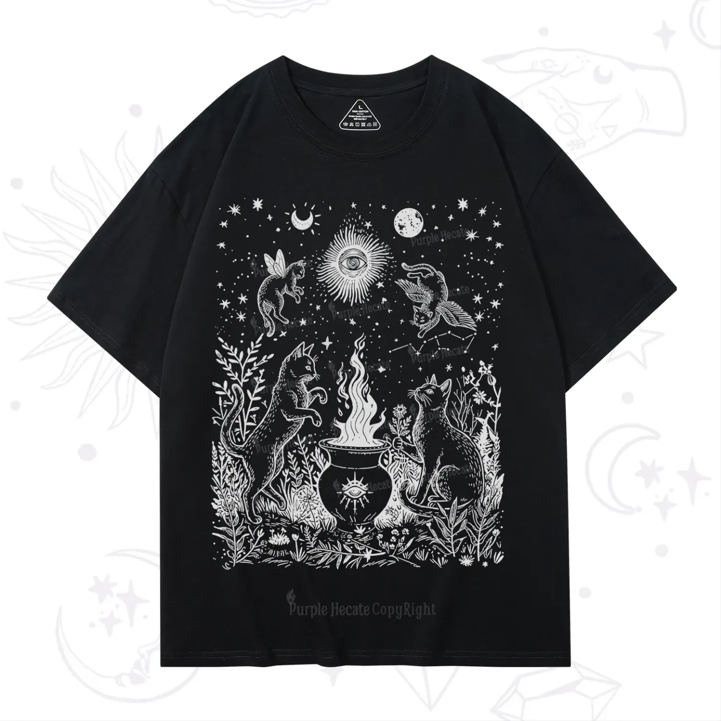 Purplehecate Midnight Meowgic Moon Ritual T-Shirt