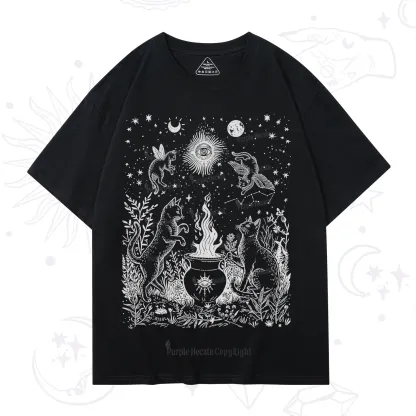 Purplehecate Midnight Meowgic Moon Ritual T-Shirt