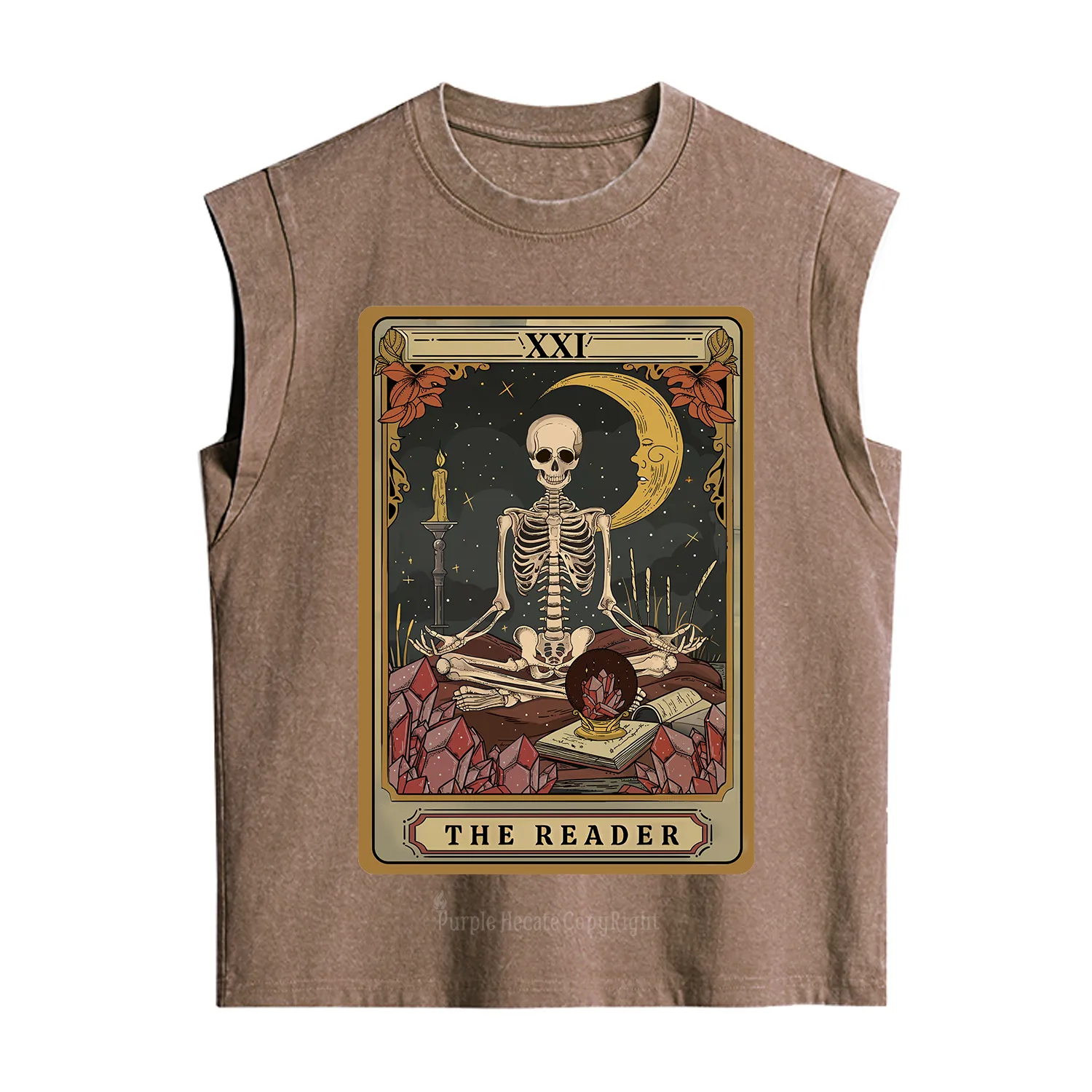 Purplehecate The Reader Tarot Vintage Washed Tank