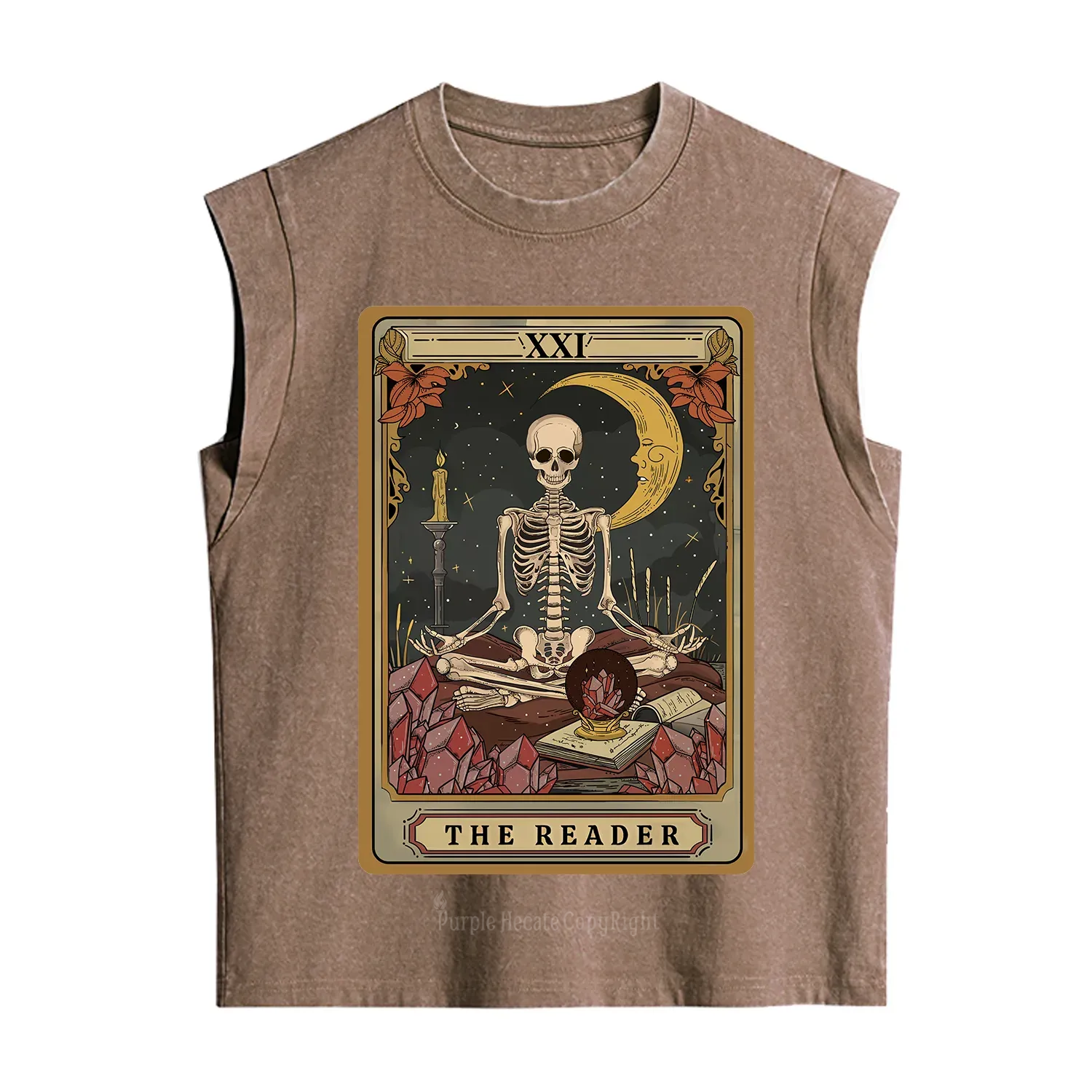 Purplehecate The Reader Tarot Vintage Washed Tank