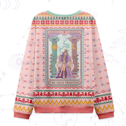 Purplehecate The High Priestess Tarot Card Ugly Christmas Sweatshirts