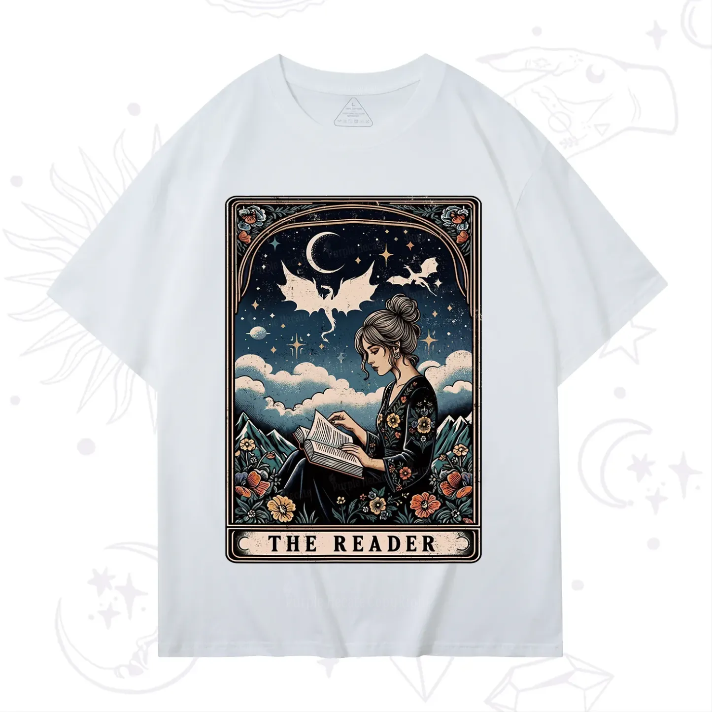 Purplehecate The Reader Tarot Mystic Night T-Shirt