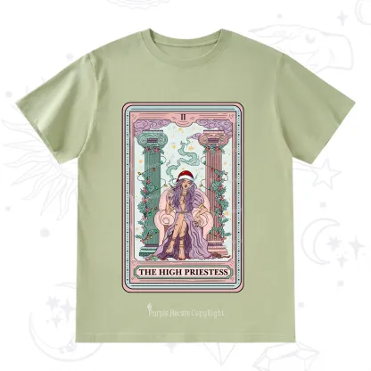 Purplehecate The High Priestess Tarot Card Christmas T-Shirt