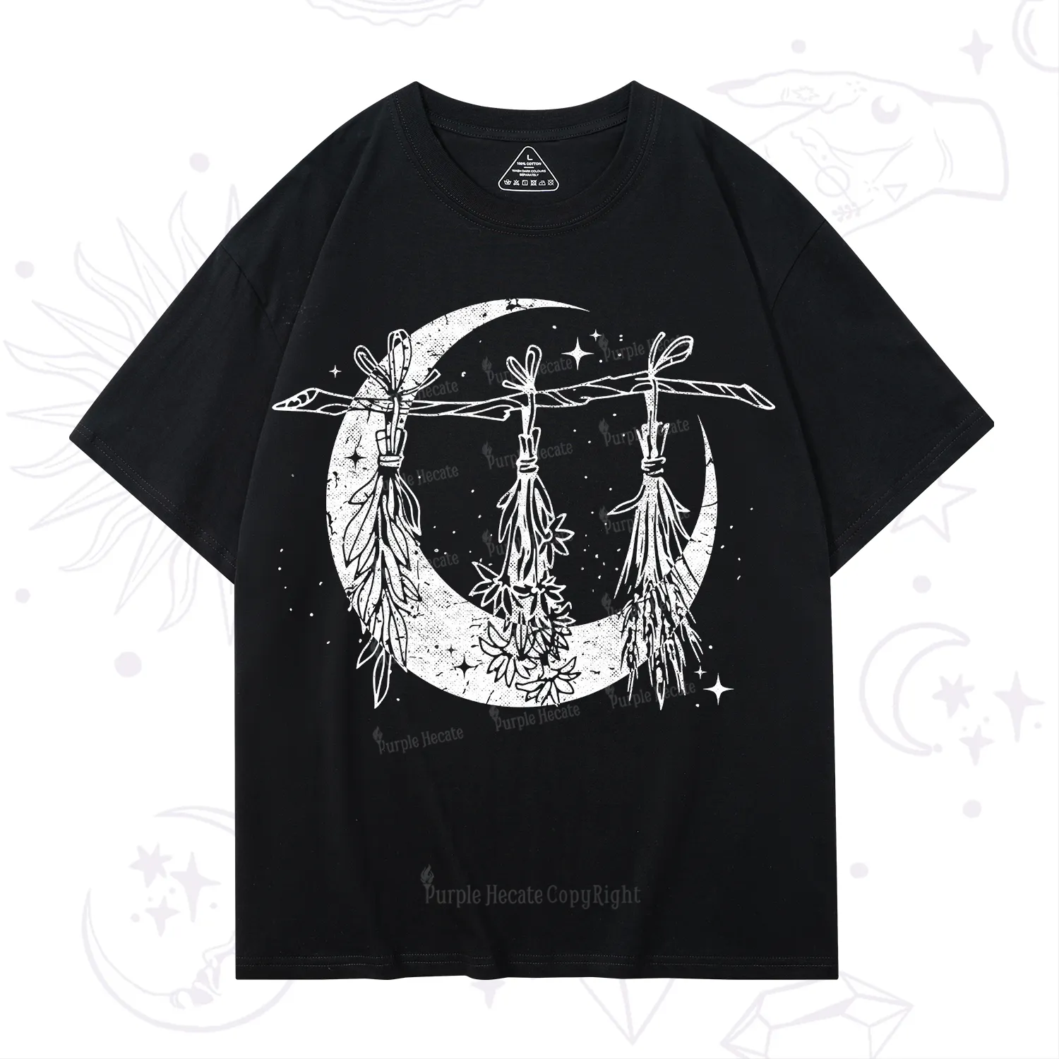 Purplehecate Witchy Moon Herbs T-Shirt