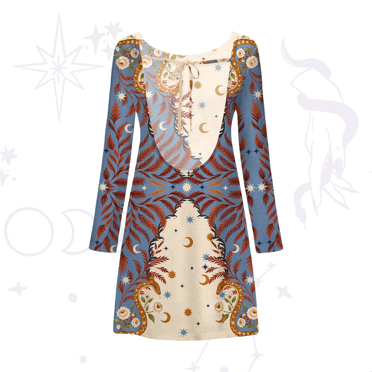 Purplehecate Celestial Ascension Beachwear Cover-Up Dress