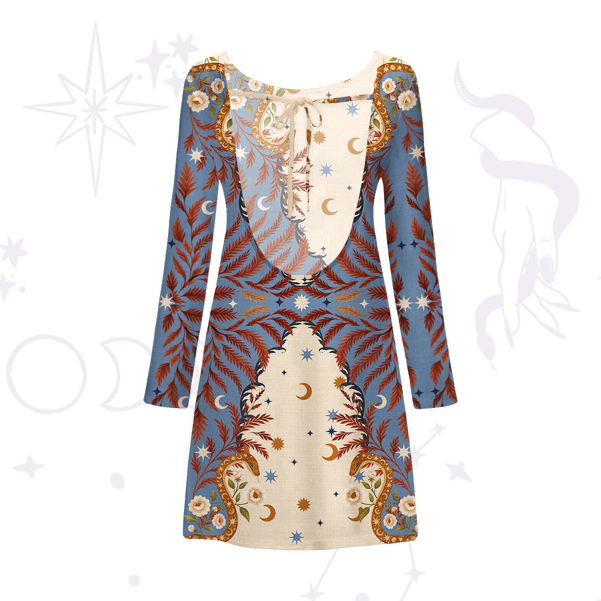 Purplehecate Celestial Ascension Beachwear Cover-Up Dress