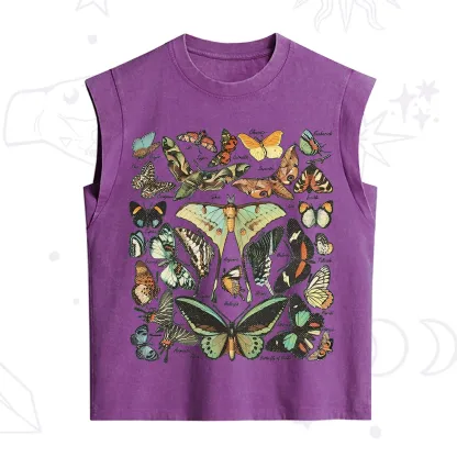 Purplehecate Vintage Butterfly & Moth Vintage Washed Tank
