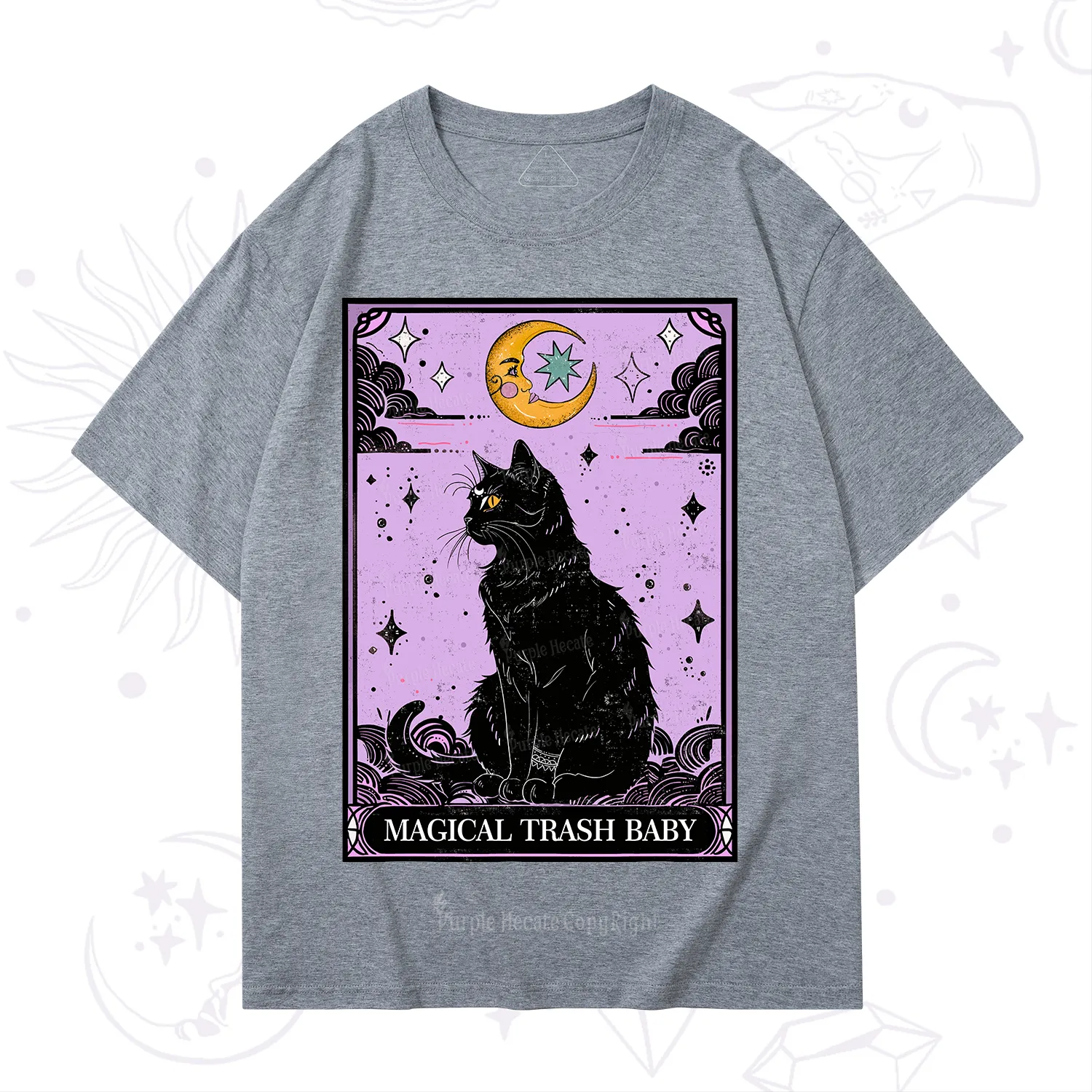 Purplehecate Magical Trash Baby Tarot Cat T-Shirt