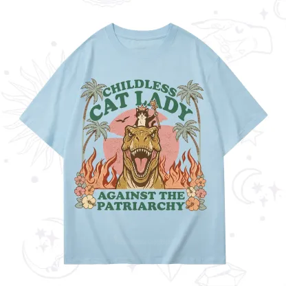 Purplehecate Childless Cat Lady Burn the Patriarchy T-Shirt