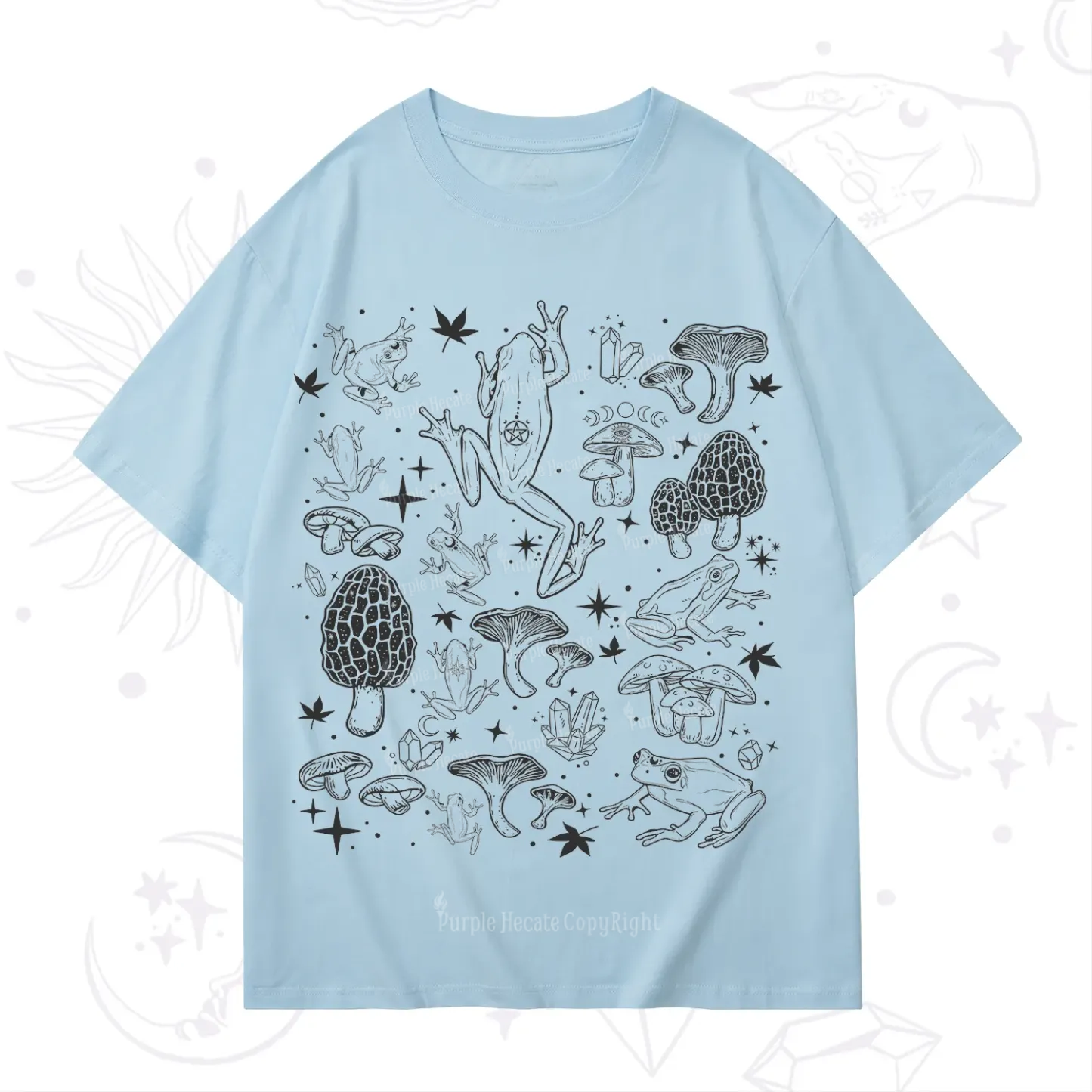 Purplehecate Frog and Mushroom T-Shirt