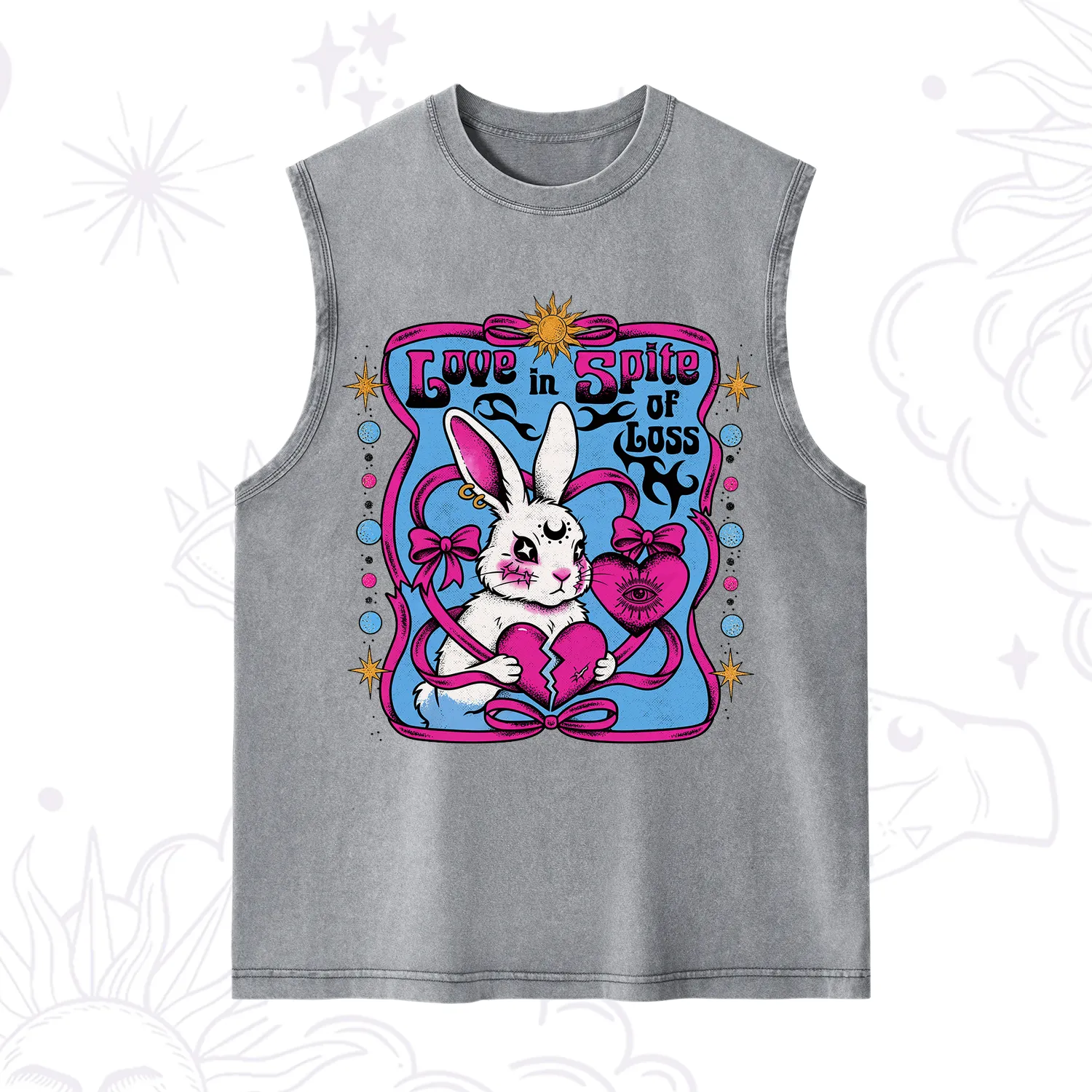 Purplehecate Love in Spite of Loss Bunny Washed Tank