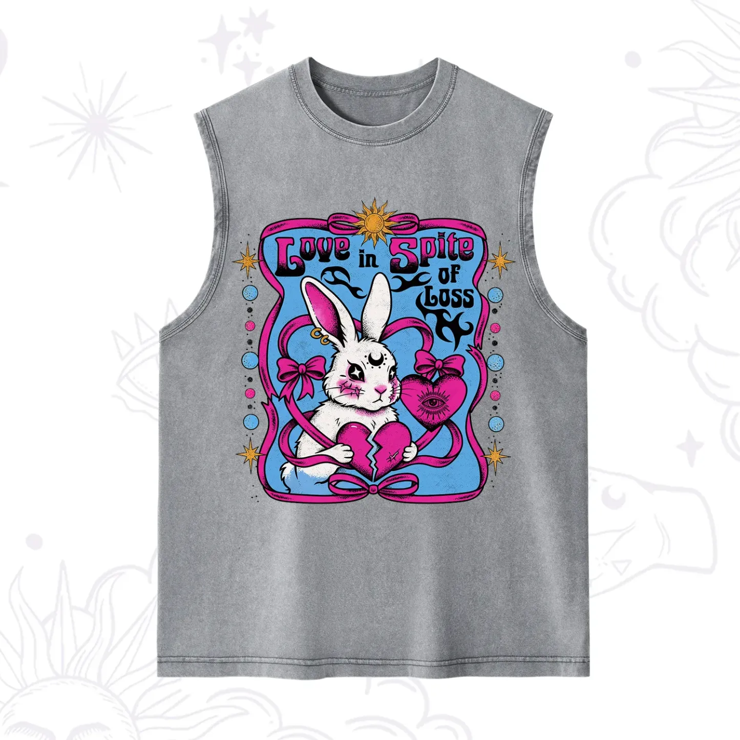 Purplehecate Love in Spite of Loss Bunny Washed Tank