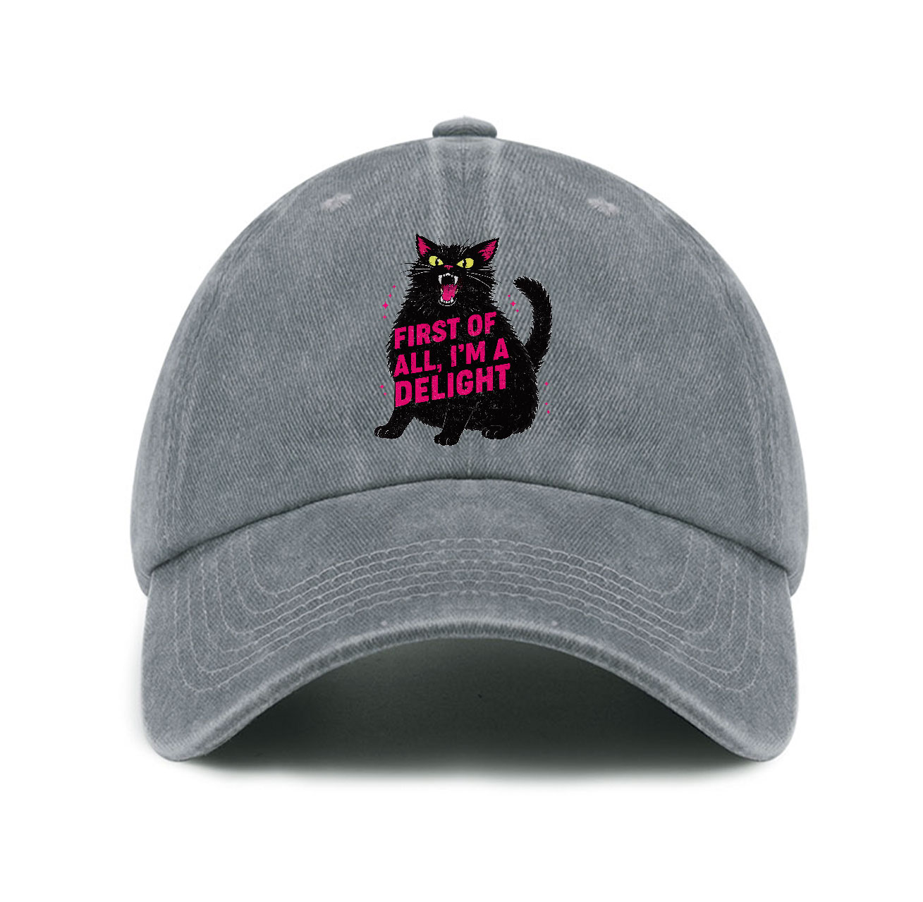 Purplehecate First Of All I'm A Delight Cat Baseball Cap