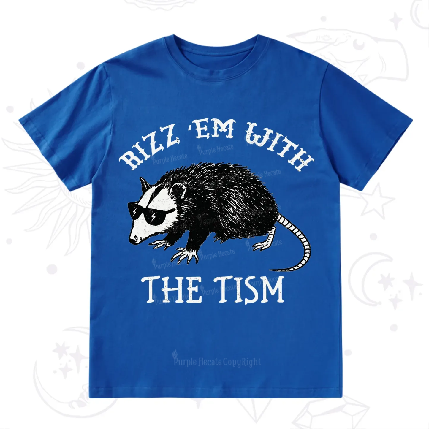 Purplehecate Rizz Em With The Tism Opossum T-Shirt
