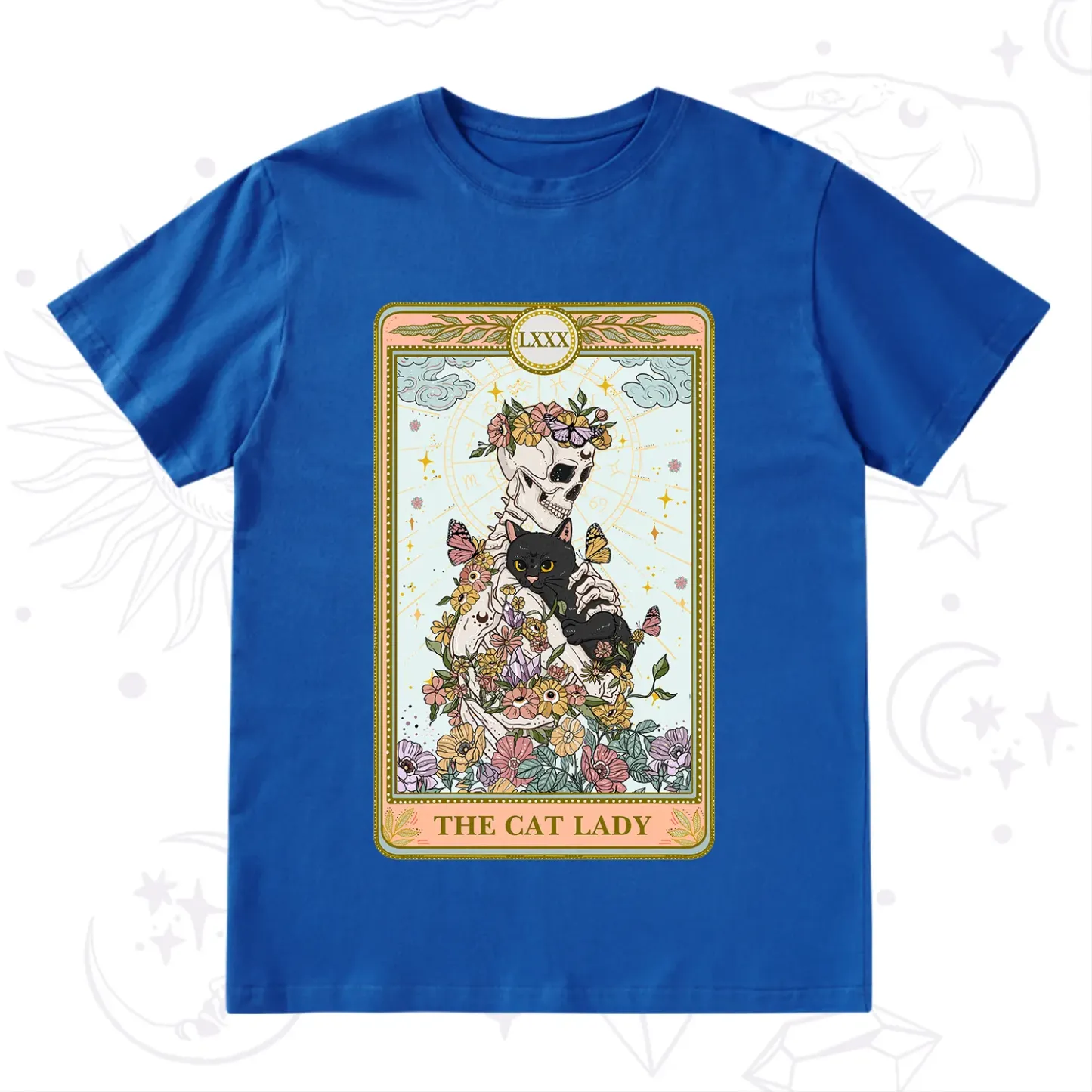 Purplehecate The Cat Lady Skeleton Tarot T-Shirt