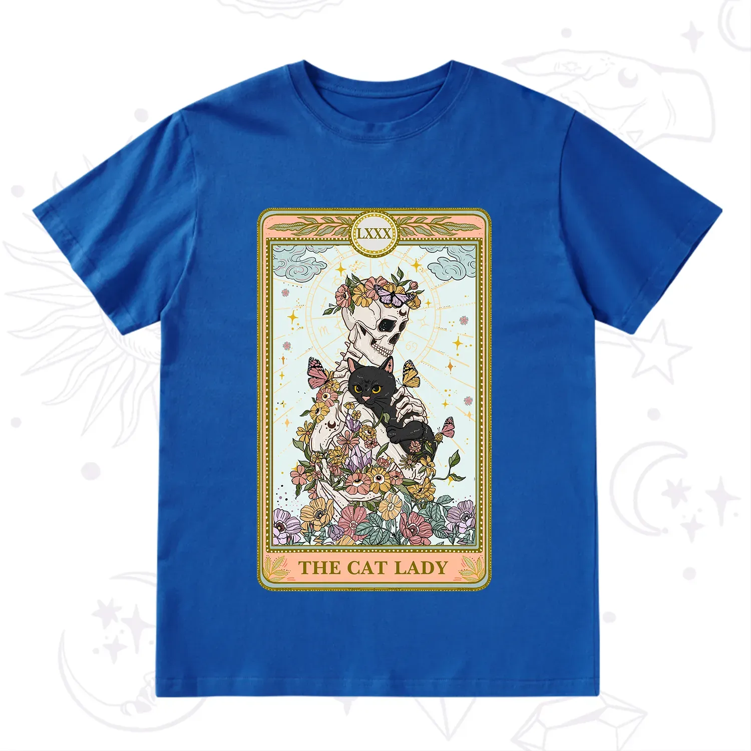 Purplehecate The Cat Lady Skeleton Tarot T-Shirt