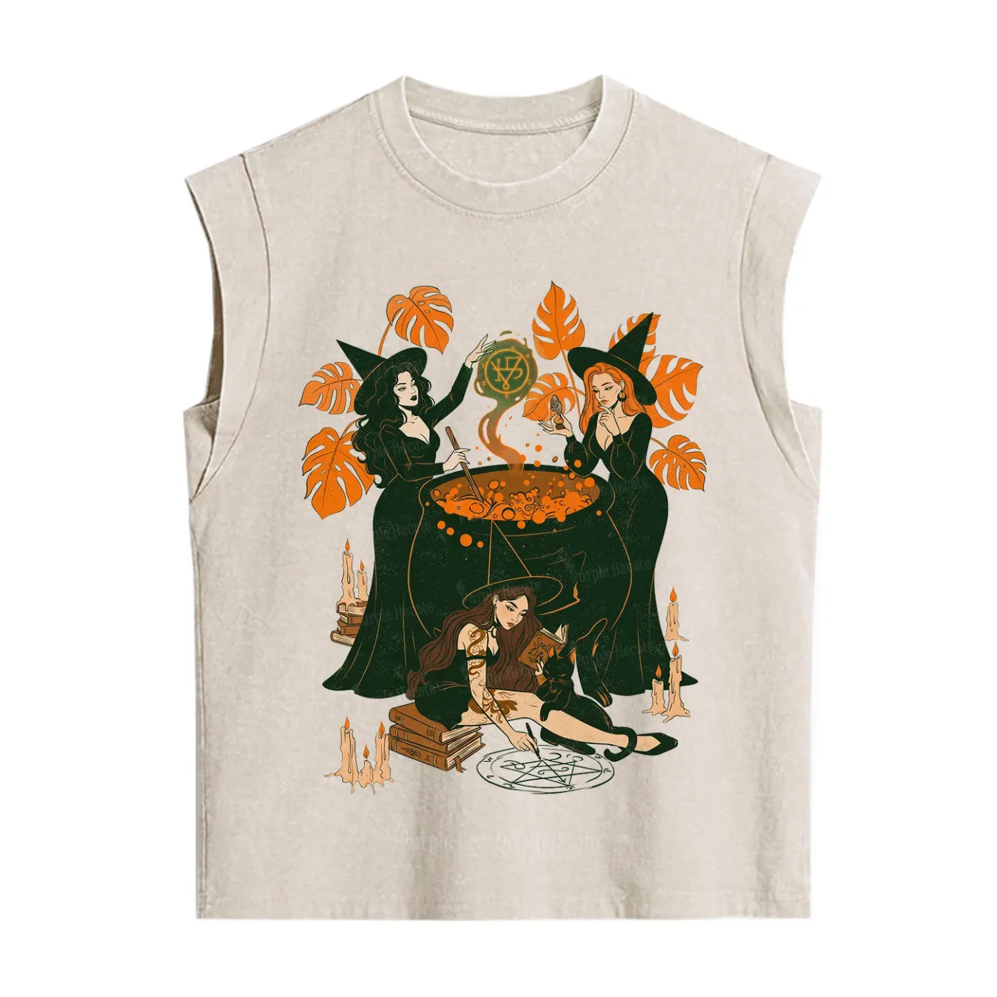 Purplehecate Midnight Potion Ritual Halloween Vintage Washed Tank