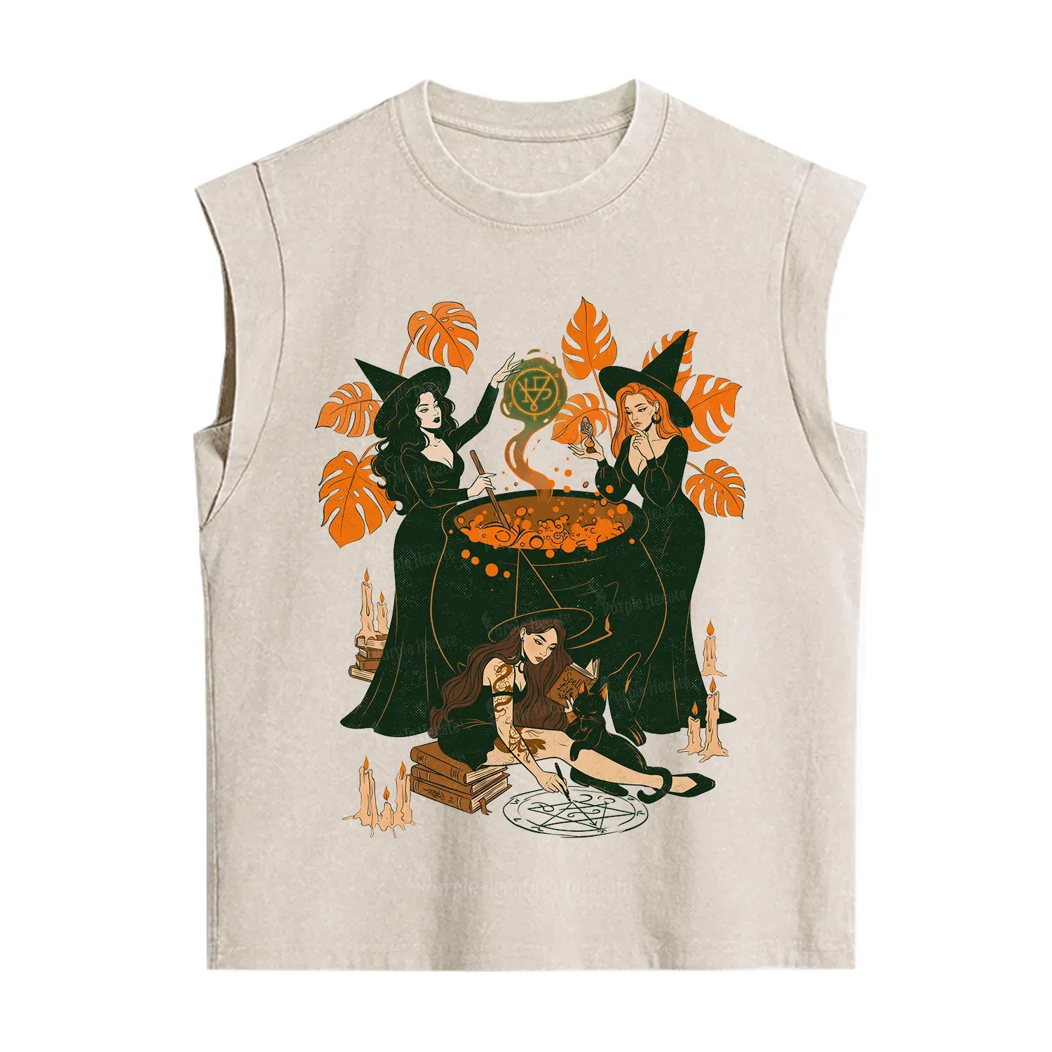 Purplehecate Midnight Potion Ritual Halloween Vintage Washed Tank