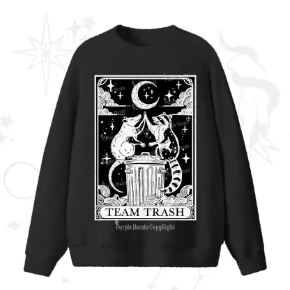 Purplehecate The Team Trash Tarot Fuzzy Ugly Sweater