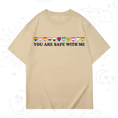 Purplehecate You Are Safe With Me Pride T-Shirt
