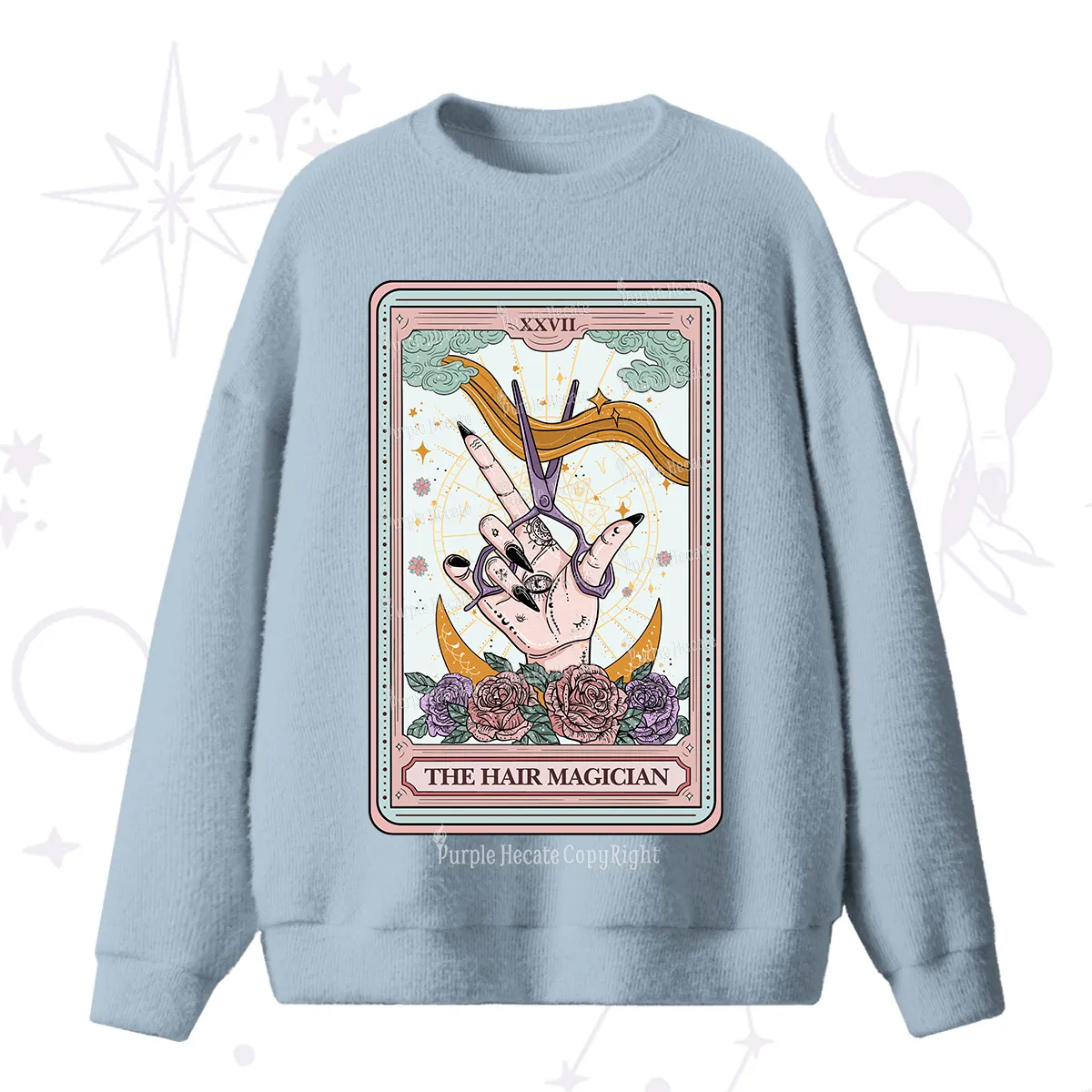 Purplehecate The Hair Magician Tarot Fuzzy Ugly Sweater