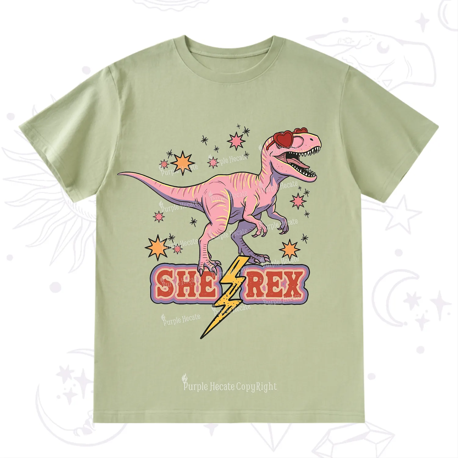 Purplehecate T Rex Dinosaur Girl T-Shirt