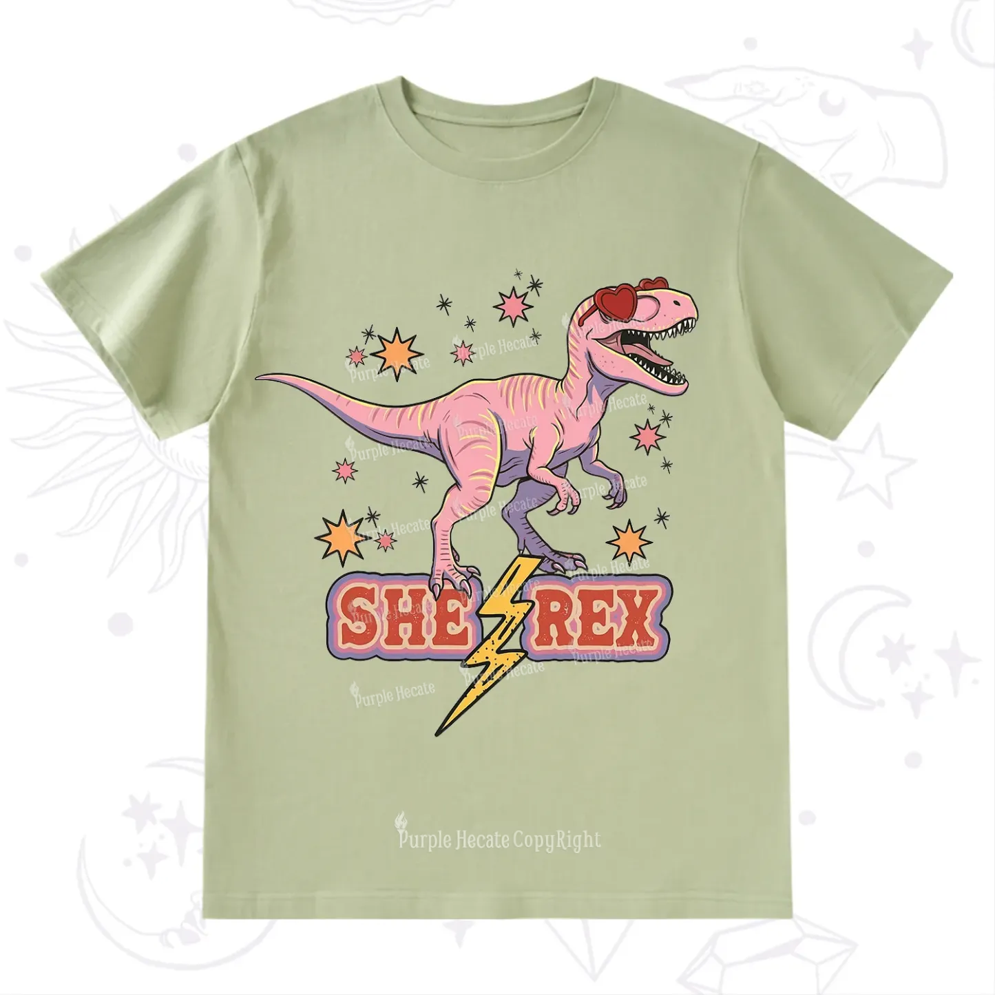 Purplehecate T Rex Dinosaur Girl T-Shirt