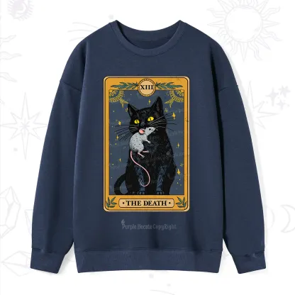 Purplehecate The Death Tarot Cat Sweatshirt
