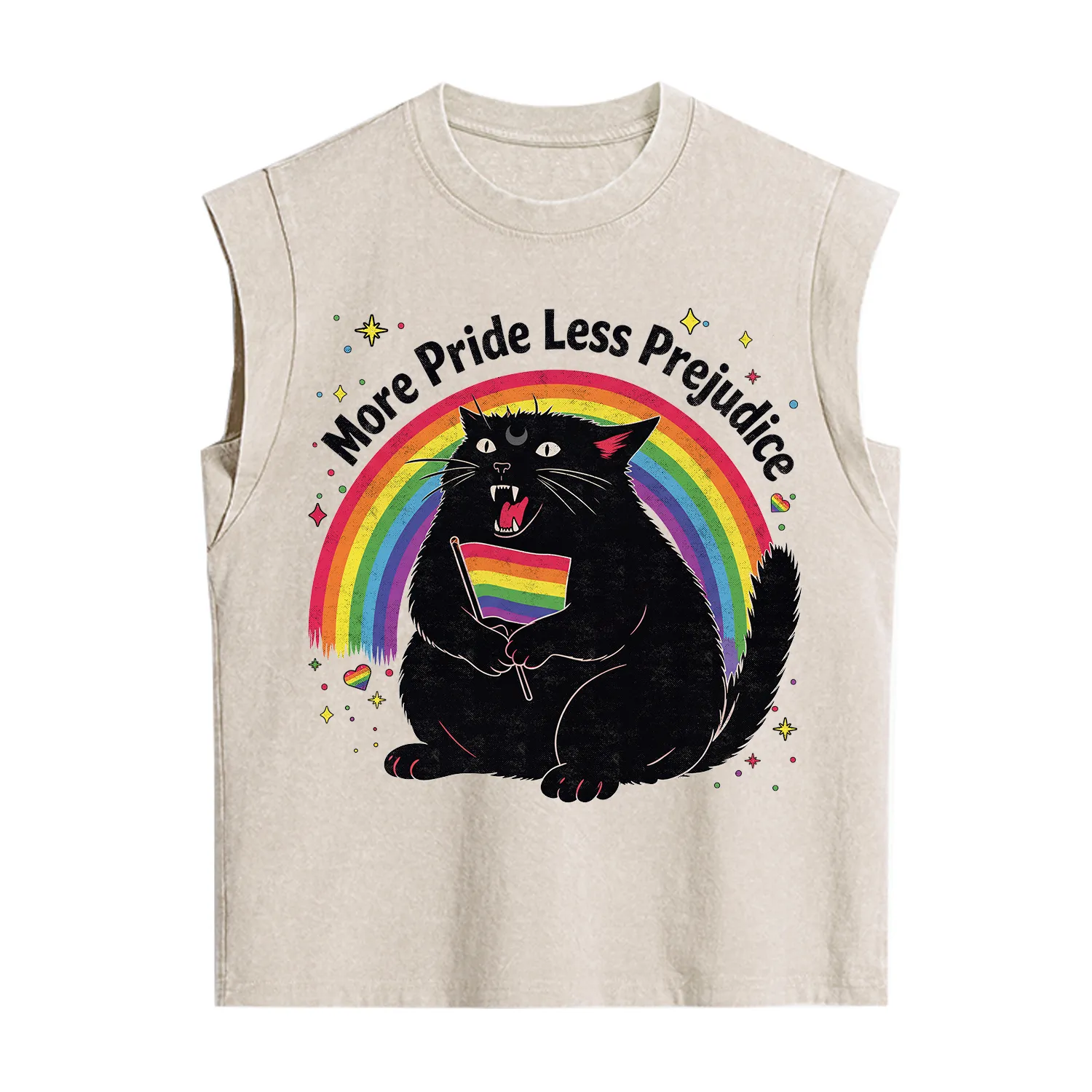 Purplehecate More Pride Less Prejudice Cat Vintage Washed Tank