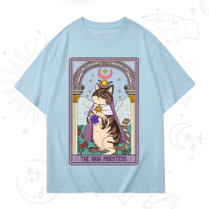 Purplehecate The High Priestess Cat Tarot T-Shirt