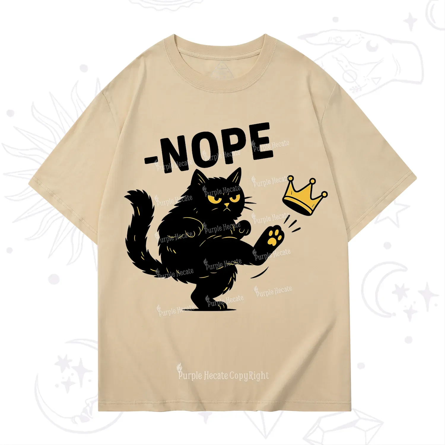 Purplehecate No Kings Black Cat T-Shirt