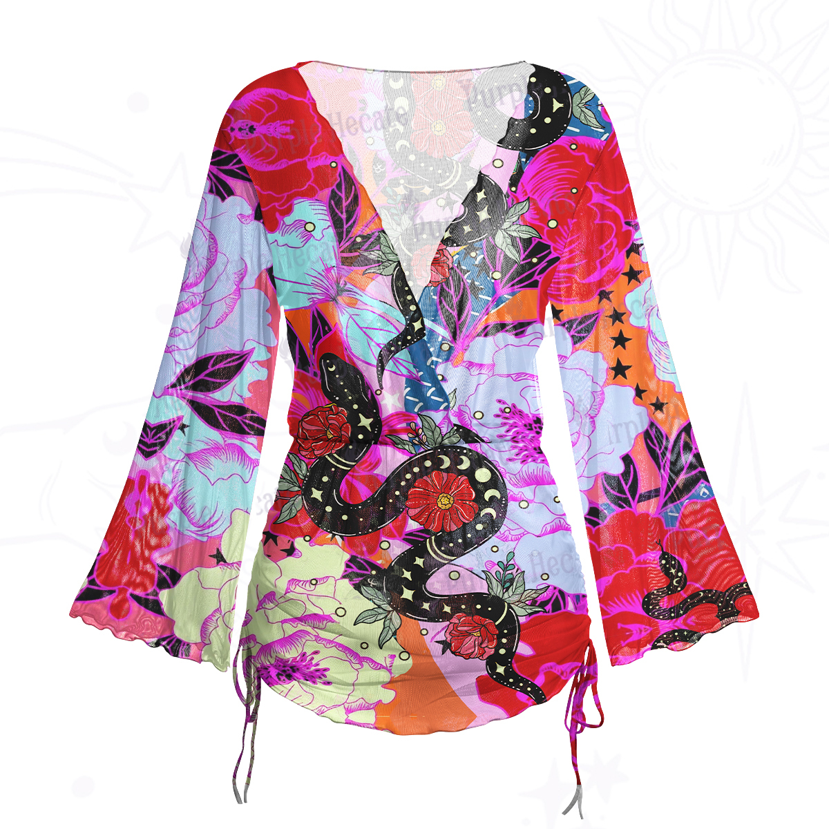 Purplehecate Rose Skull Maxi Tank Beachwear Dress