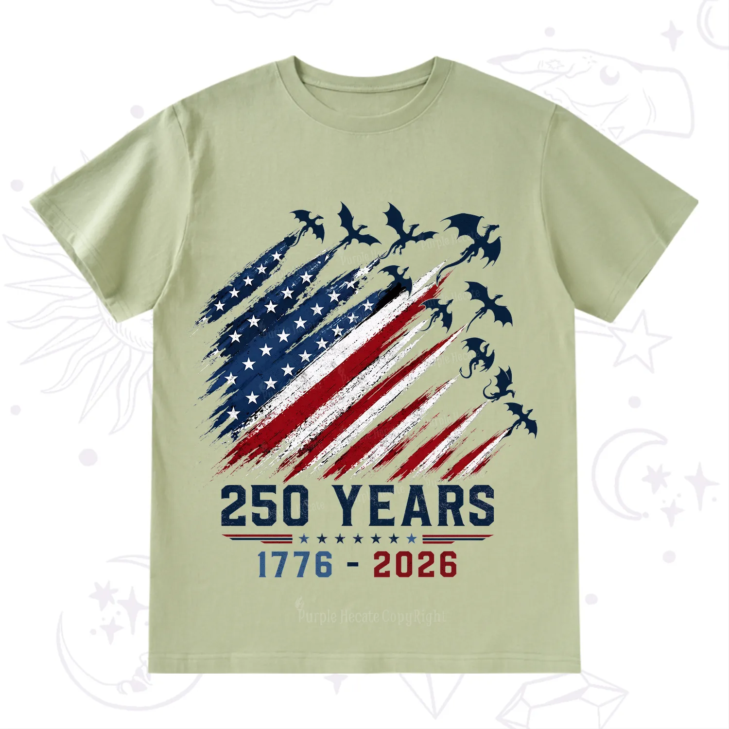 Purplehecate Red White Blue 250 Years T-Shirt