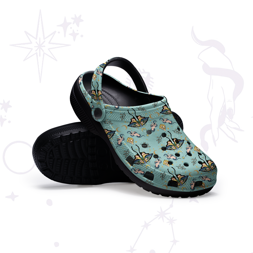 Purplehecate Mystical Moth Rubber Clogs
