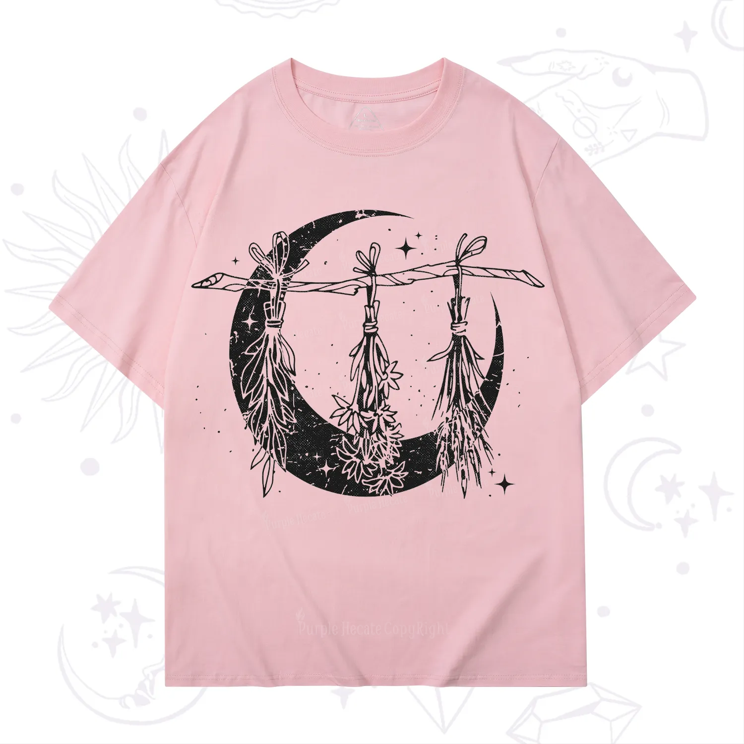 Purplehecate Witchy Moon Herbs T-Shirt