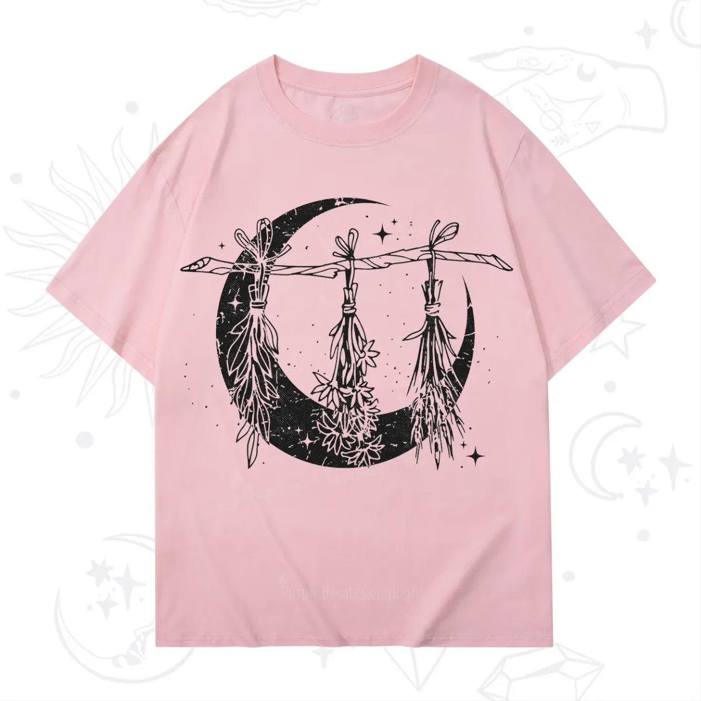 Purplehecate Witchy Moon Herbs T-Shirt