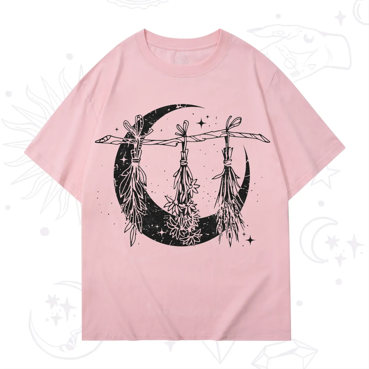 Purplehecate Witchy Moon Herbs T-Shirt
