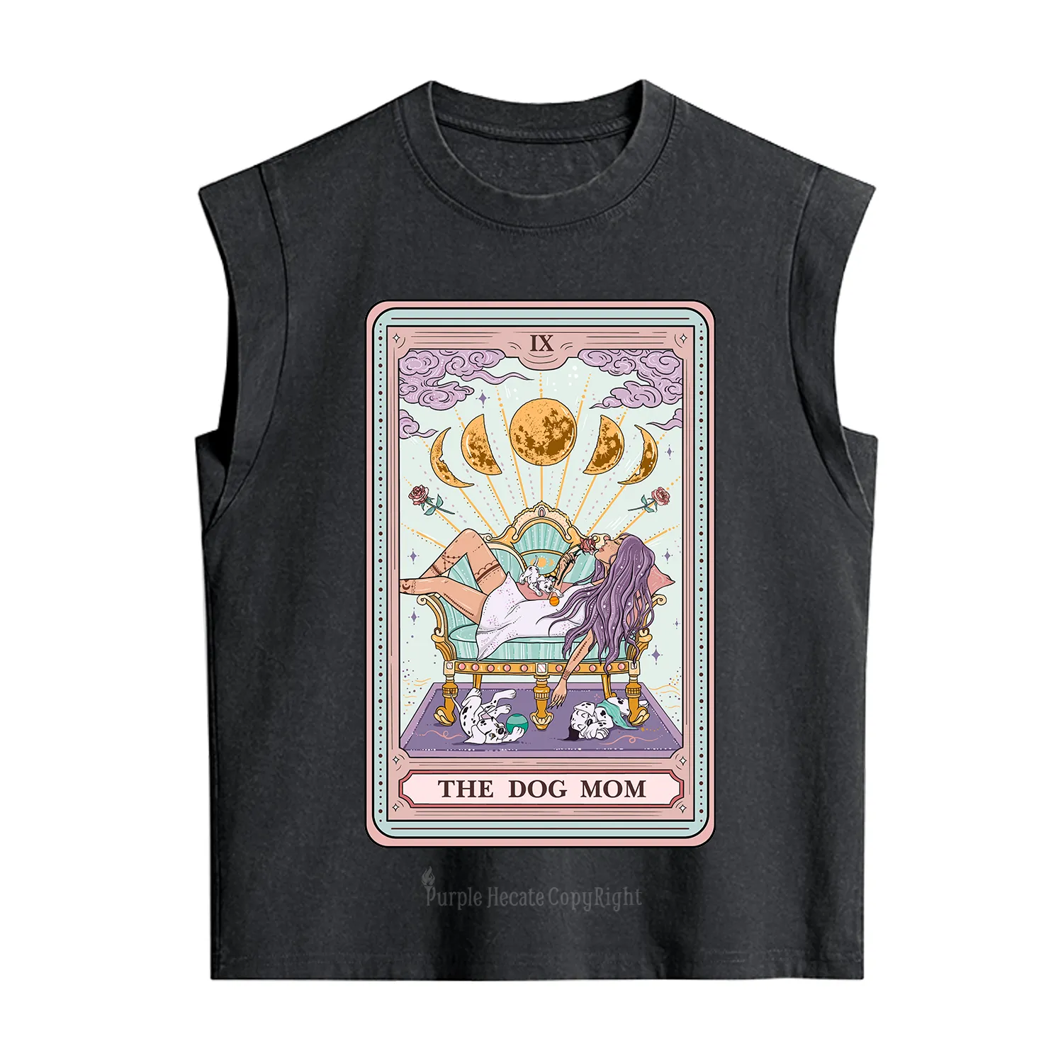 [Copy]Purplehecate Queen of Hearts Vintage Washed Tank