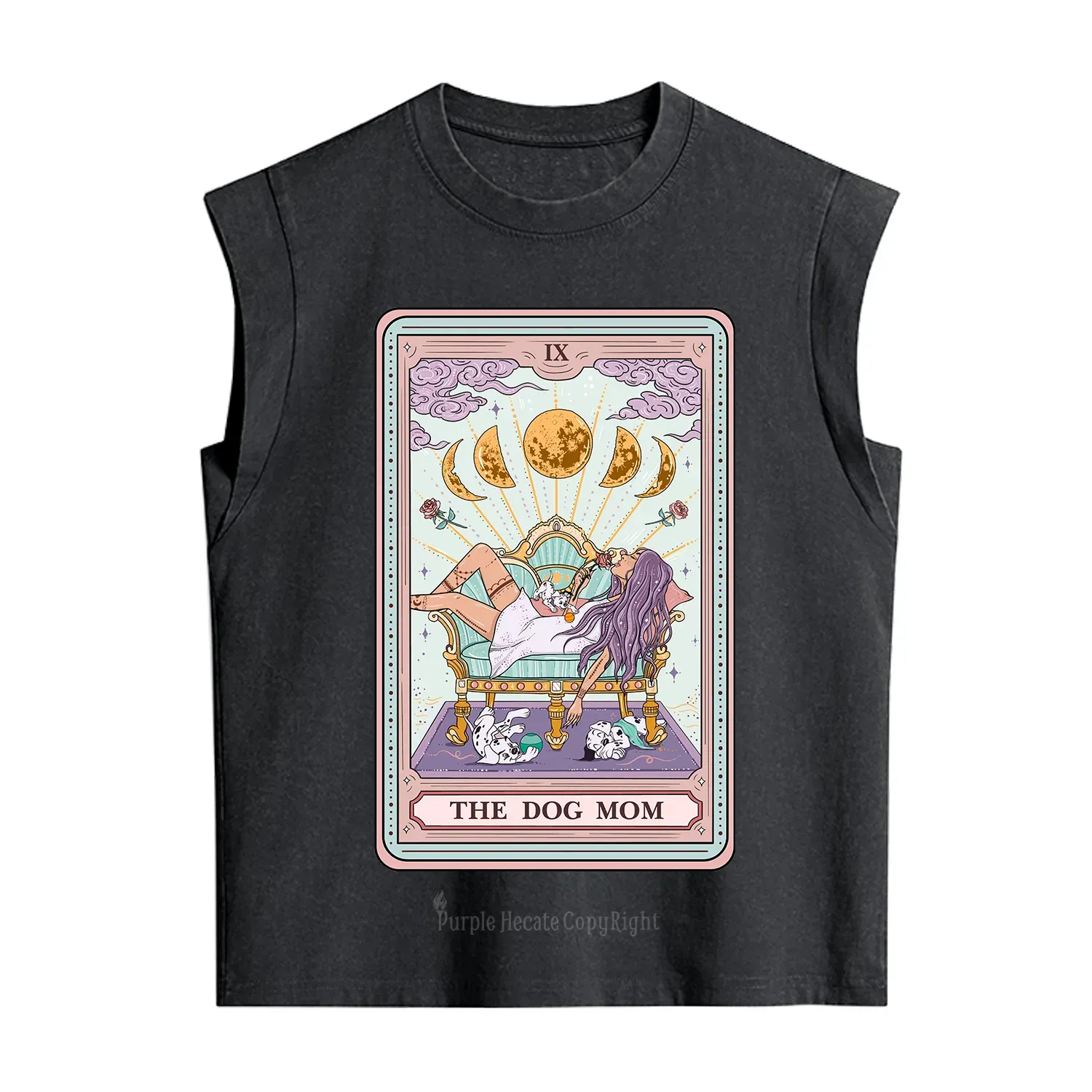 [Copy]Purplehecate Queen of Hearts Vintage Washed Tank