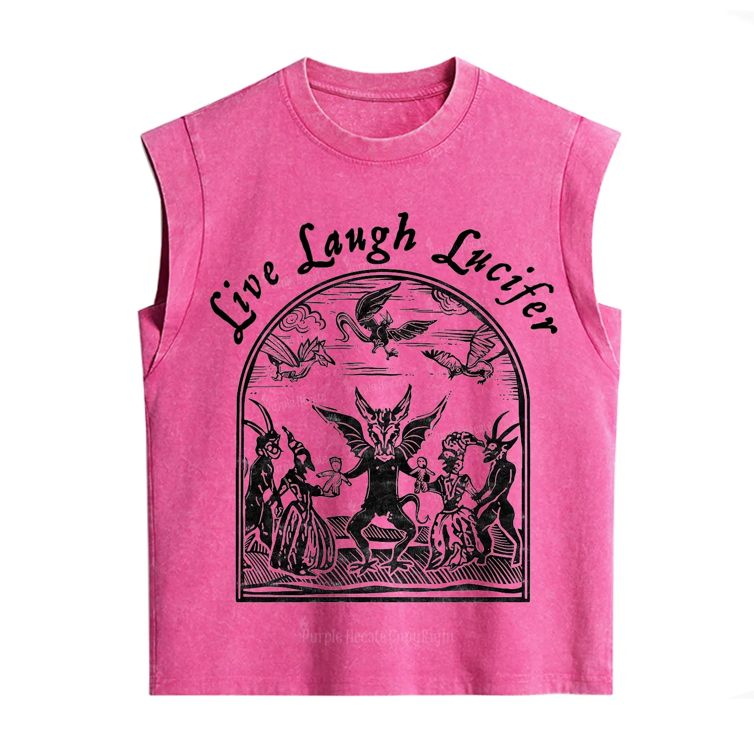 Purplehecate Live Laugh Lucifer Vintage Washed Tank