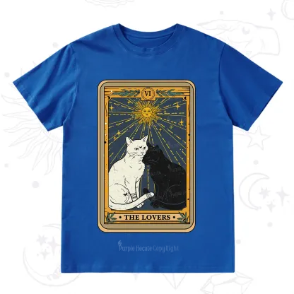 Purplehecate The Lovers Cat Tarot Card T-Shirt