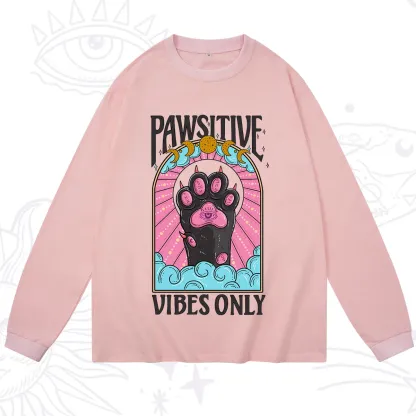 Purplehecate Pawsitive Vibes Only Long Sleeve T-Shirt