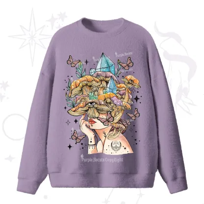 Purplehecate Crystal Goddess Fuzzy Ugly Sweater