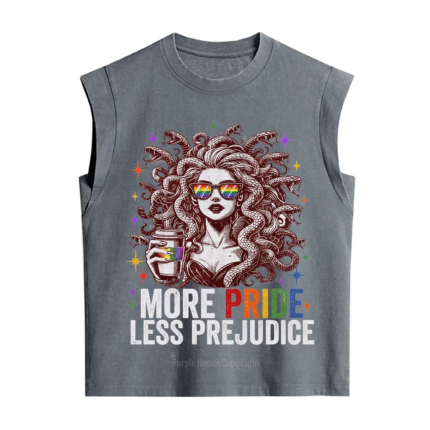Purplehecate More Pride Less Prejudice Medusa Vintage Washed Tank