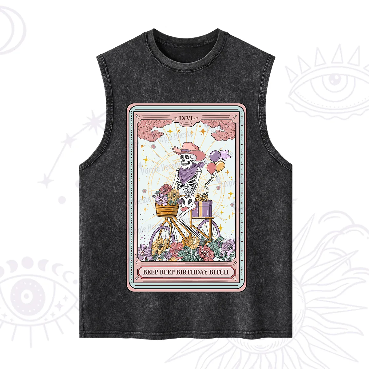 Purplehecate The Beep Beep Birthday Bitch Tarot Washed Tank