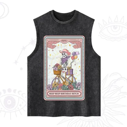 Purplehecate The Beep Beep Birthday Bitch Tarot Washed Tank