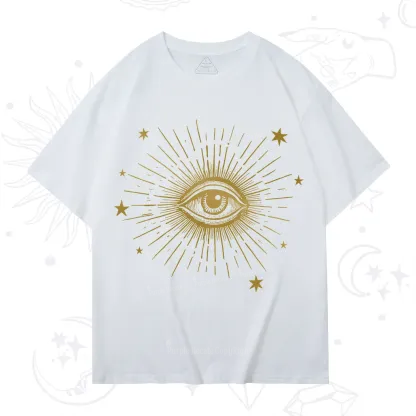 Purplehecate Celestial Eye with Stars T-Shirt