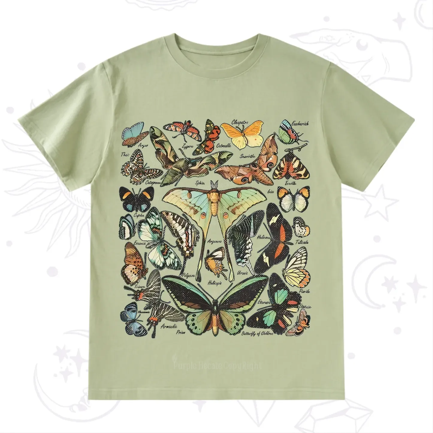 Purplehecate Vintage Butterfly & Moth T-Shirt