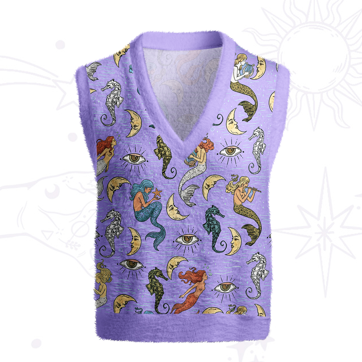 Purplehecate Mermaid Magic Ugly Sweater Vest