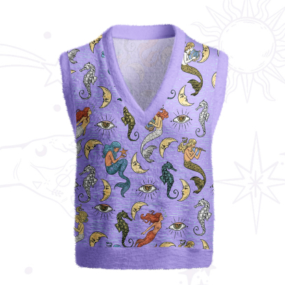Purplehecate Mermaid Magic Ugly Sweater Vest